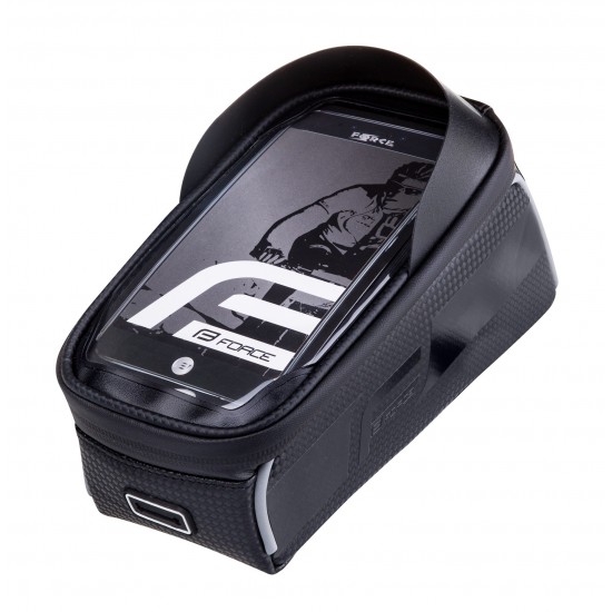 Borseta cadru Force Clash cu compartiment telefon neagra