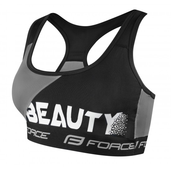 Bustiera sport Force Beauty negru/gri XS Bustiera sport Force Beauty negru/gri XS