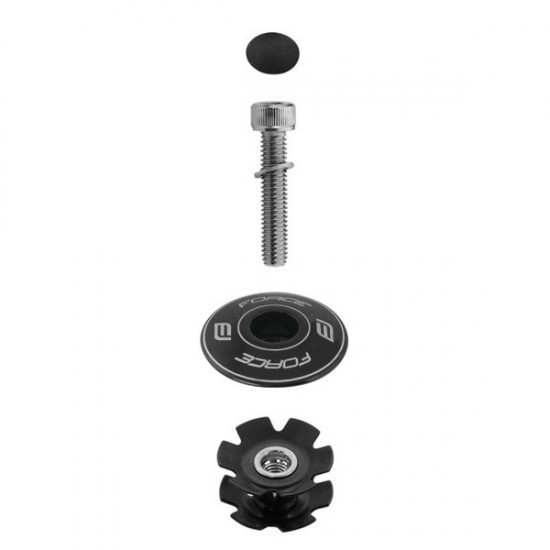 Capac si floare furca Force 1.1/8 pe negru