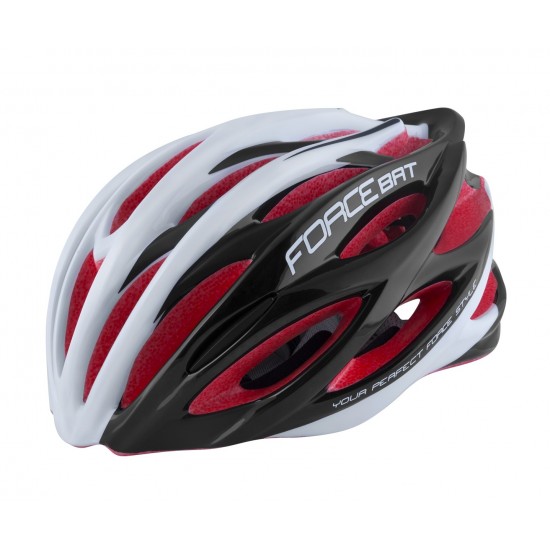 Casca Force Bat negru/alb/rosu S-M Casca Force Bat negru/alb/rosu S-M (54-58 cm)