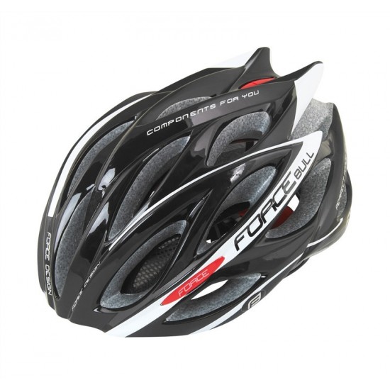 Casca Force Bull negru/alb S-M Casca Force Bull negru/alb S-M (54-58 cm)