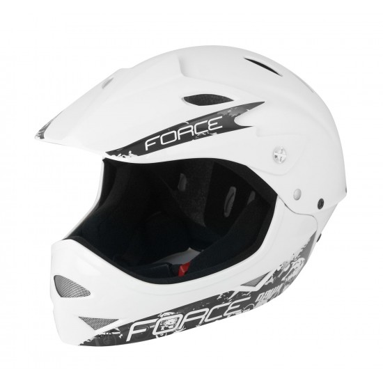 Casca Force Downhill Junior Alb lucios S/M Casca Force Downhill Junior Alb lucios S-M (54-58 cm)