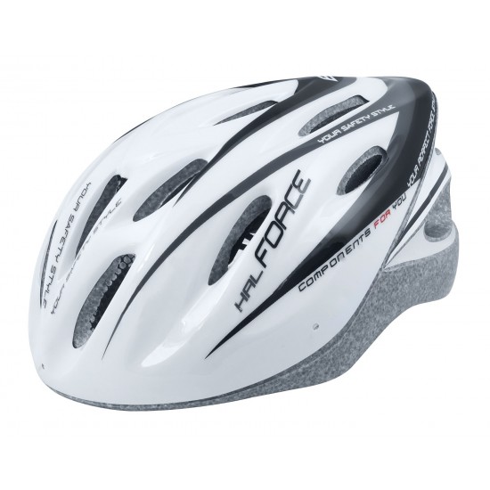 Casca Force Hal White/Black XS/S (48-54 cm)