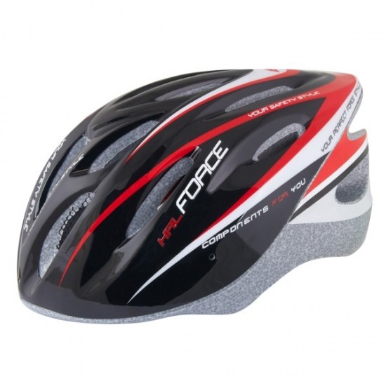 Casca Force Hal negru/rosu/alb S-M Casca Force Hal Black/Red/White S-M (54-58 cm)