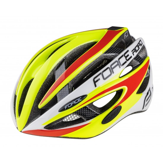 Casca Force Road, fluo/alb/rosu S-M (54-58 cm) Casca Force Road fluo/alb/rosu S-M (54-58 cm)