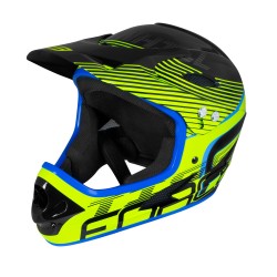 Casca Force Tiger Downhill Black/Fluo/Blue L-XL (59-61 cm) Casca Force Tiger Downhill Black/Fluo/Blue L-XL (59-61 cm)