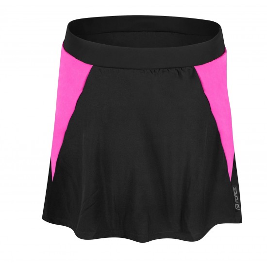 Fusta cu pantaloni scurti cu bazon Force Daisy negru/roz XS Fusta cu pantaloni scurti cu bazon Force Daisy negru/roz XS