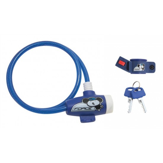 Lacat Force pentru copii 80 cm/8 mm albastru