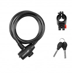 Lacat Force Strong spirala 150cm/10mm cu suport negru Lacat Force Strong spirala 150cm/10mm cu suport negru