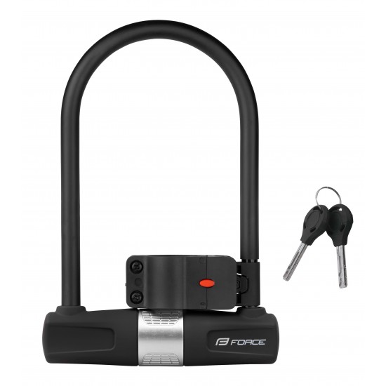 Lacat U-lock FORCE Cu suport de prindere 11.5x18.9cm Negru