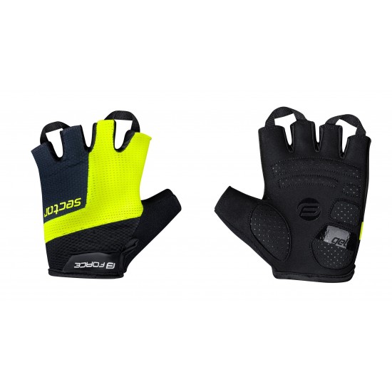 Manusi Force Sector gel, negru/fluo, S Manusi Force Sector gel negru/fluo S