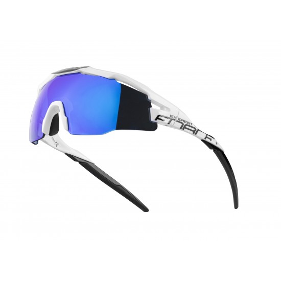 Ochelari Force Everest lentila albastra oglinda alb/negru