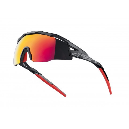 Ochelari Force Everest lentila rosie oglinda negru mat