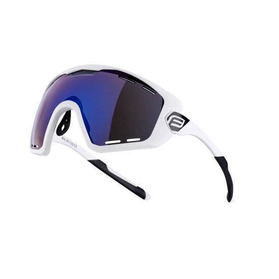 Ochelari Force Ombro Plus lentila albastra laser alb mat