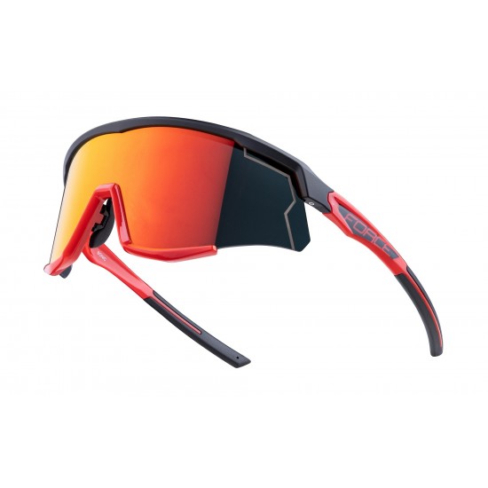 Ochelari Force Sonic lentila rosie oglinda negru/rosu