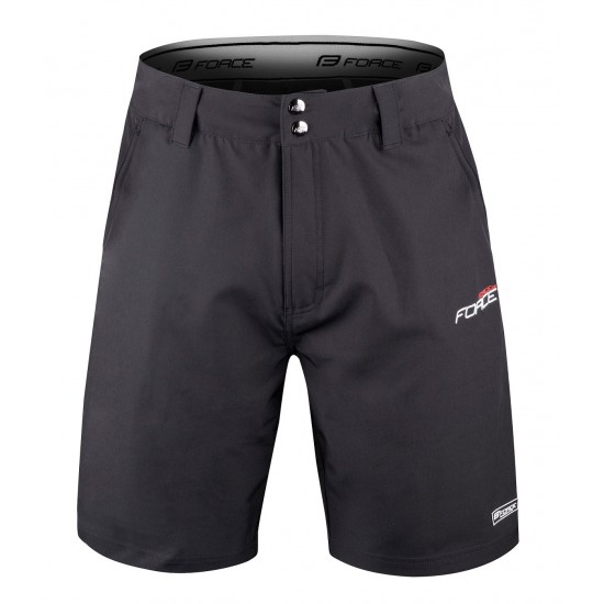 Pantaloni Force Blade MTB cu sub-pantaloni cu bazon Negru 3XL Pantaloni Force Blade MTB cu sub-pantaloni cu bazon Negru 3XL