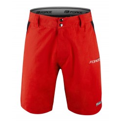 Pantaloni Force Blade MTB cu sub-pantaloni cu bazon Rosu XS Pantaloni Force Blade MTB cu sub-pantaloni cu bazon Rosu XS