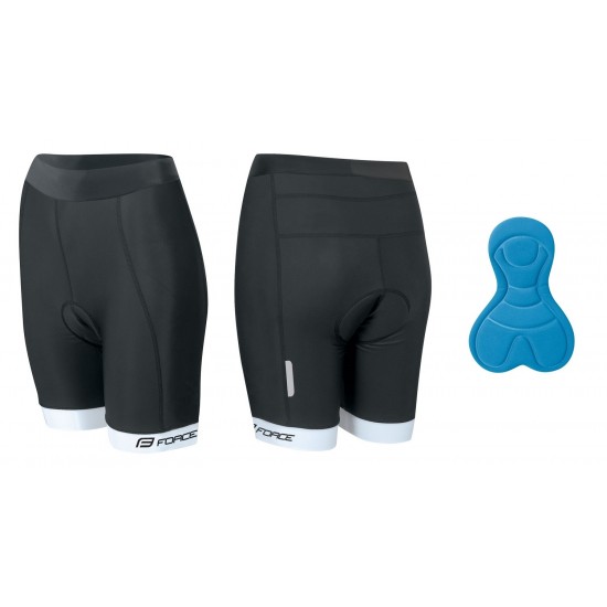 Pantaloni Force Kid cu bazon 140-153 cm Negru/Alb Pantaloni scurti cu bazon Force Kid negru/alb 140-153 cm