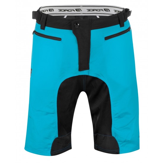 Pantaloni scurti Force MTB-11 bazon detasabil Albastru/Negru M