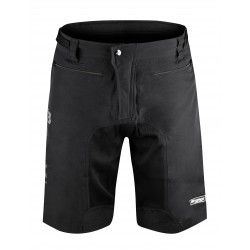 Pantaloni scurti Force MTB-11 bazon detasabil Negru/Antracit M