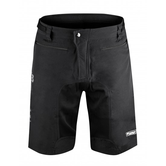 Pantaloni Force MTB-11 cu sub-pantaloni cu bazon Negri M Pantaloni scurti Force MTB-11 bazon detasabil Negru/Antracit M