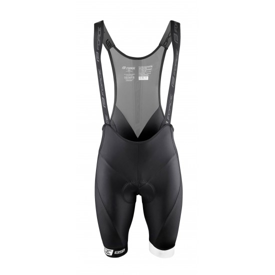 Pantaloni scurti cu bazon si bretele Force B51 negru/alb 3XL