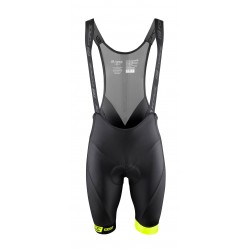 Pantaloni scurti cu bazon si bretele Force B51 negru/fluo XL