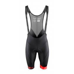 Pantaloni scurti cu bazon si bretele Force B51 negru/rosu XS