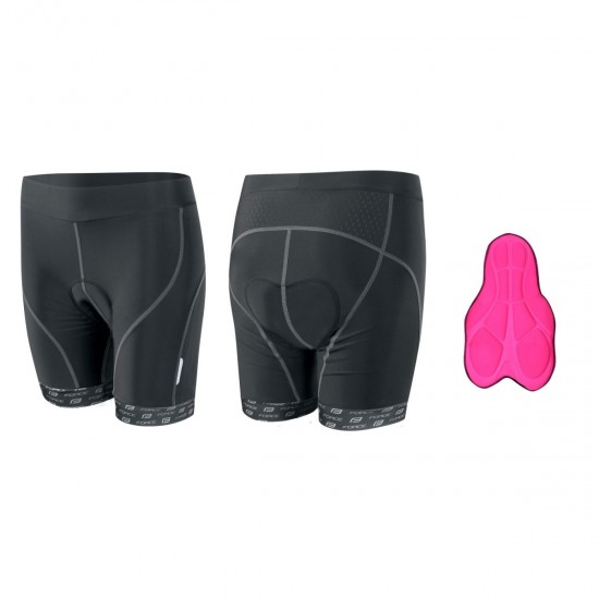 Pantaloni scurti Force Lady-1 cu bazon M Pantaloni scurti cu bazon Force Lady-1 negru/gri M