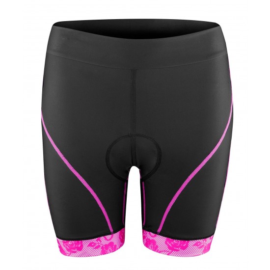 Pantaloni scurti cu bazon Force Rose Lady negru/roz XS