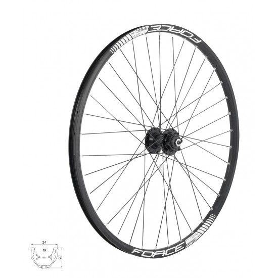 Roata fata 28 Force Basic Disc 622x19 Roata fata 28 Force Basic Disc 622x19