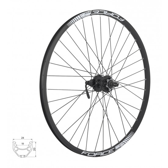 Roata spate 26 Force Basic Disc 559x19 butuc Shimano FHM475 Roata spate 26 Force Basic Disc 559x19 butuc Shimano FHM475