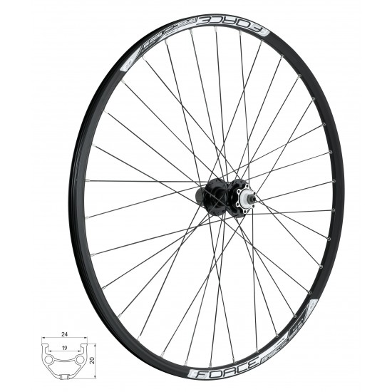 Roata spate 28/29 Force Basic Disc 622x19 6 suruburi Roata spate 28/29 Force Basic Disc 622x19 6 suruburi