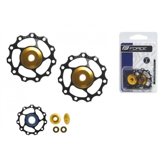 Rotite schimbator Force Al 11T negre, rulmenti ceramici Rotite schimbator Force Al 11T negre rulmenti ceramici