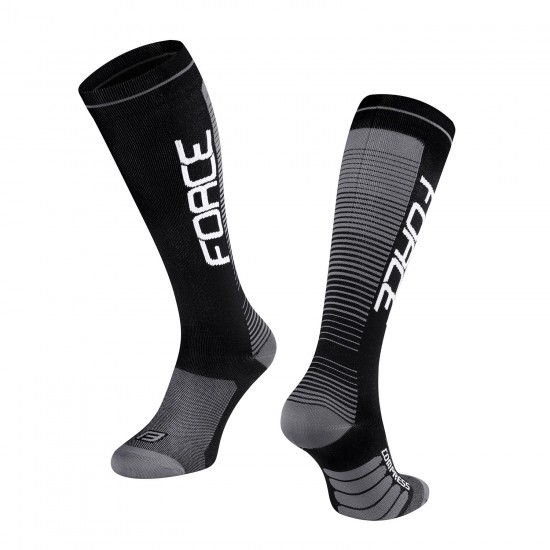 Sosete Force F Compress, negru/gri XXL (48-50) Sosete Force F Compress negru/gri XXL (48-50)