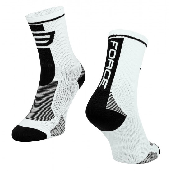 Sosete Force Long alb/negru XXL