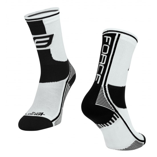 Sosete Force Long Plus alb/negru XS