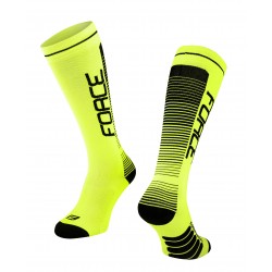 Sosete lungi Force Compress negru/fluo S-M (36-41)