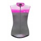 Tricou ciclism fara maneci Force F Acceler gri/roz XS