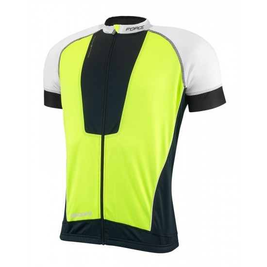 Tricou ciclism Force Air negru/alb/fluo S Tricou ciclism Force Air negru/alb/fluo S