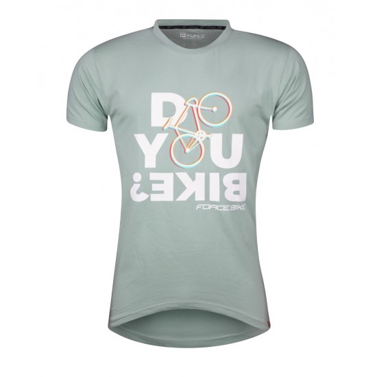 Tricou ciclism Force Bike, gri/verde, XS Tricou ciclism Force Bike gri/verde XS