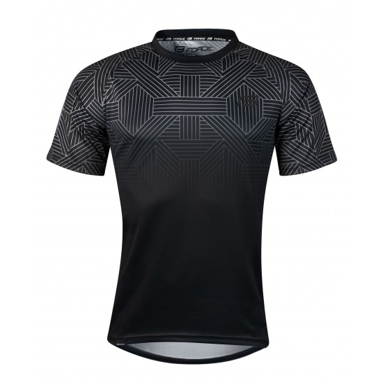Tricou ciclism Force City, negru/gri, XS Tricou ciclism Force City negru/gri XS