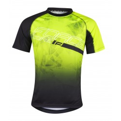 Tricou ciclism Force MTB Core fluo/negru XS