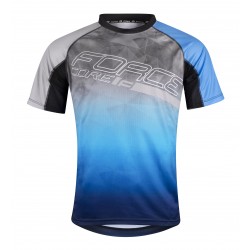Tricou ciclism Force MTB Core gri/albastru S