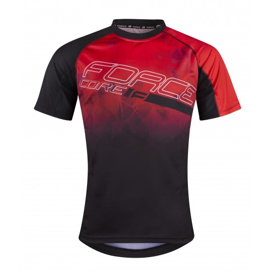 Tricou ciclism Force MTB Core, rosu/negru, XL Tricou ciclism Force MTB Core rosu/negru XL