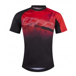 Tricou ciclism Force MTB Core rosu/negru XXL
