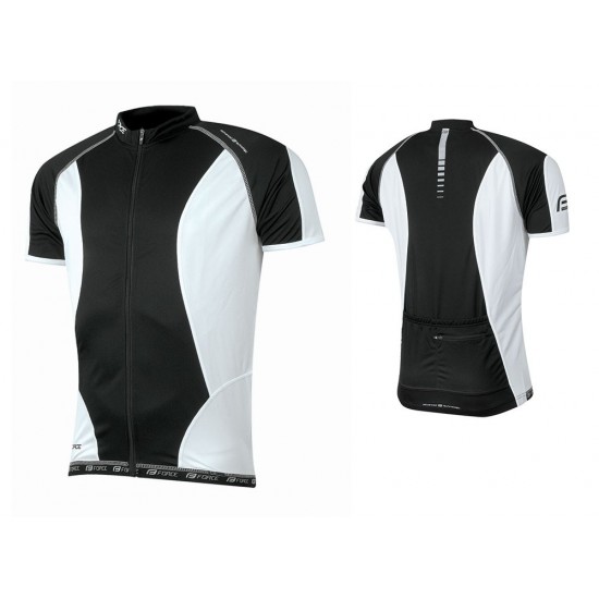 Tricou ciclism Force T12 negru/alb M Tricou ciclism Force T12 negru/alb M