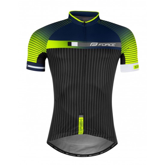 Tricou Force Dash maneci scurte albastru/fluo/negru XL
