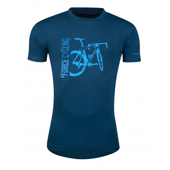 Tricou FORCE FLOW maneci scurte albastru XL