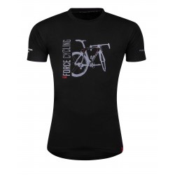 Tricou FORCE FLOW maneci scurte negru XL